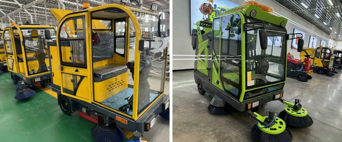 Visites de clients africains pour une démonstration sur site de balayeuses autoportées